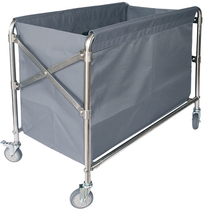 不銹鋼摺合式污衣車/換片車 Linen Trolley